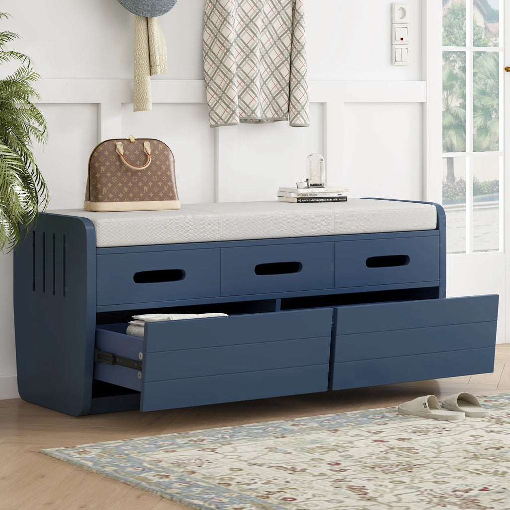 Rustic Entryway Bench with Storage Space