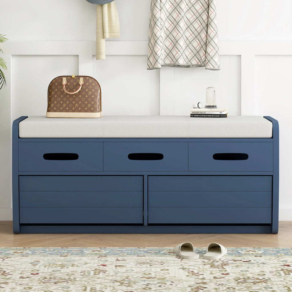 Rustic Entryway Bench with Storage Space