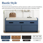 Rustic Entryway Bench with Storage Space