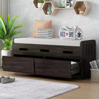 Rustic Entryway Bench with Storage Space