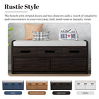 Rustic Entryway Bench with Storage Space
