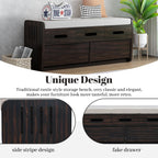 Rustic Entryway Bench with Storage Space