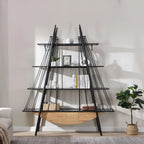 Sailboat-Inspired 4-Tier Shelf with Drawer