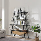 Sailboat-Inspired 4-Tier Shelf with Drawer