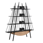 Sailboat-Inspired 4-Tier Shelf with Drawer