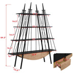 Sailboat-Inspired 4-Tier Shelf with Drawer