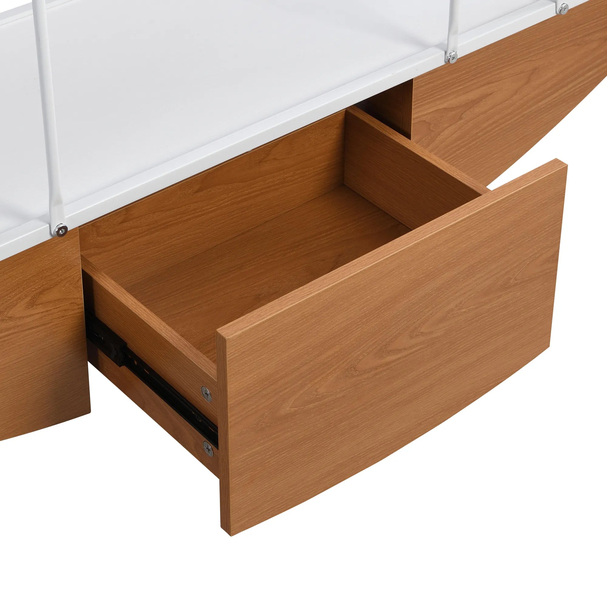 Sailboat-Inspired 4-Tier Shelf with Drawer