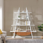 Sailboat-Inspired 4-Tier Shelf with Drawer