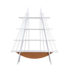 Sailboat-Inspired 4-Tier Shelf with Drawer