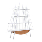 Sailboat-Inspired 4-Tier Shelf with Drawer