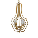 Sculptural Metal Pendant Light with Adjustable Chain