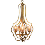 Sculptural Metal Pendant Light with Adjustable Chain
