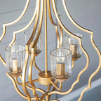 Sculptural Metal Pendant Light with Adjustable Chain