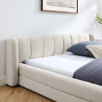 Serena – Queen Upholstered Platform Bed with Headboard