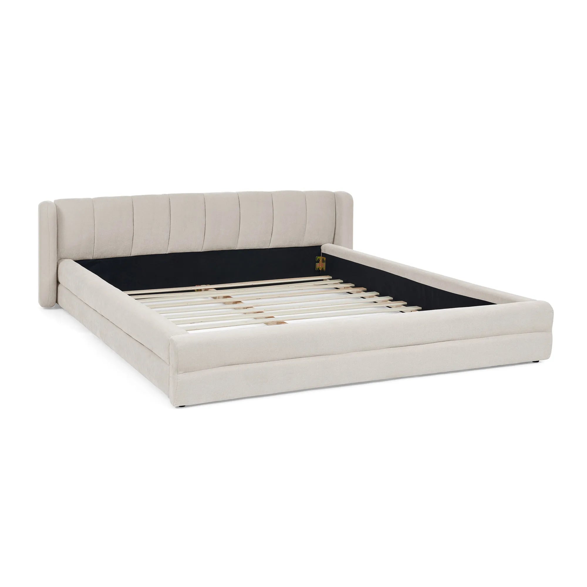 Serena – Queen Upholstered Platform Bed with Headboard
