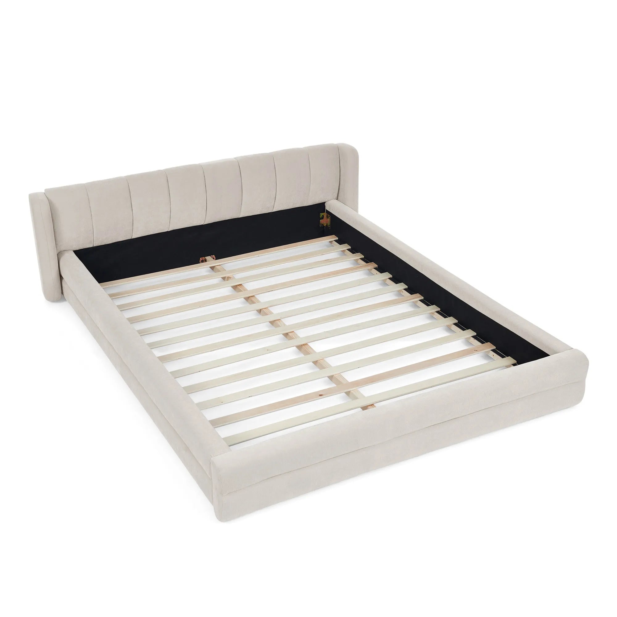 Serena – Queen Upholstered Platform Bed with Headboard