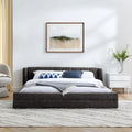 Serena – Queen Upholstered Platform Bed with Headboard