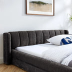 Serena – Queen Upholstered Platform Bed with Headboard
