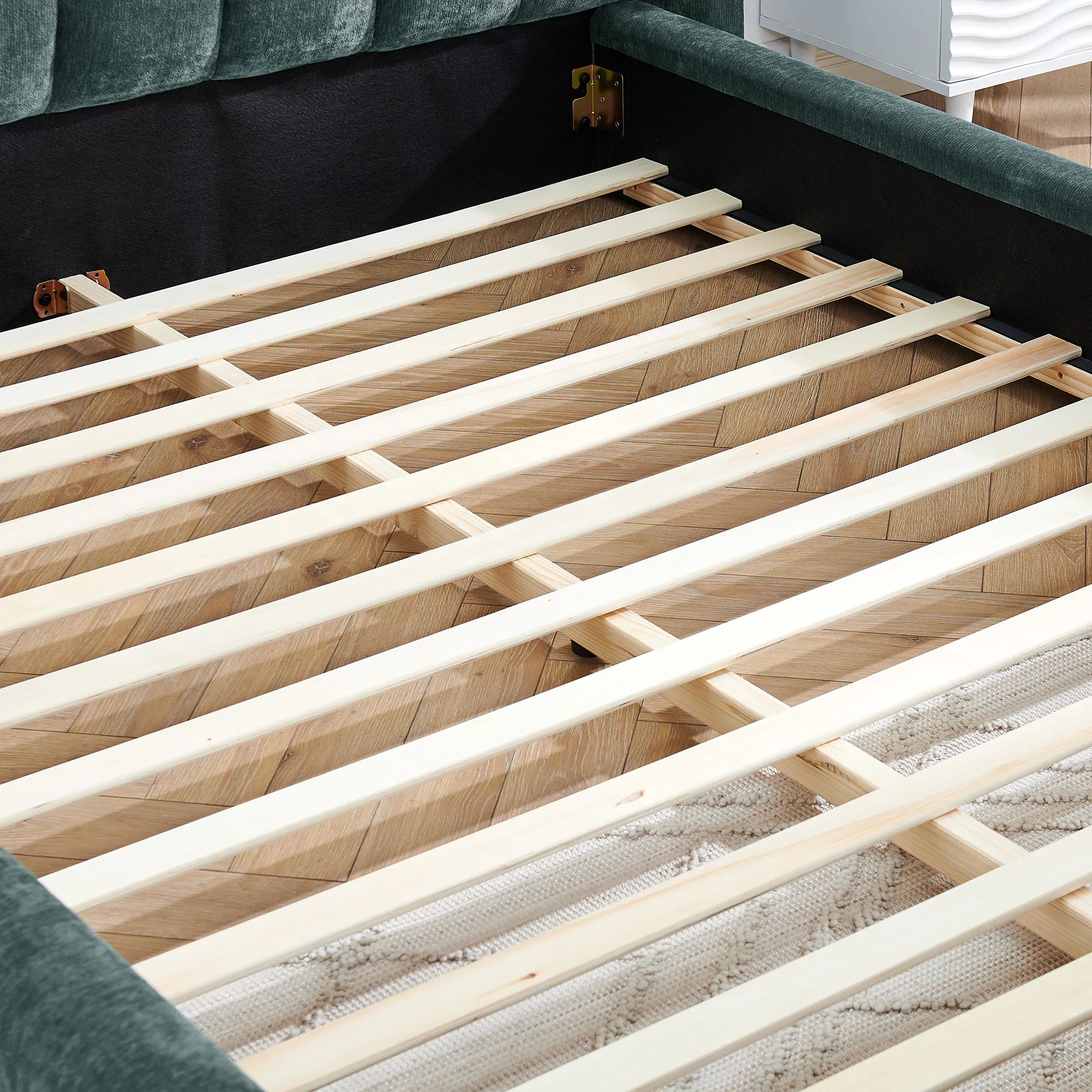 Serena – Queen Upholstered Platform Bed with Headboard