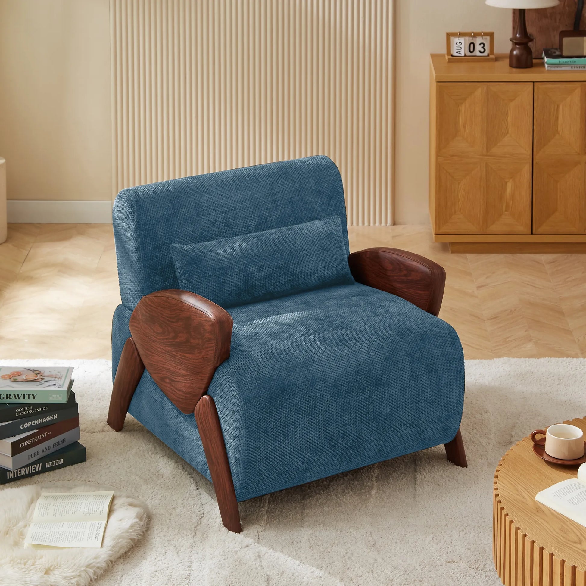 Modern Accent Chair With Comfortable Plush Cushion