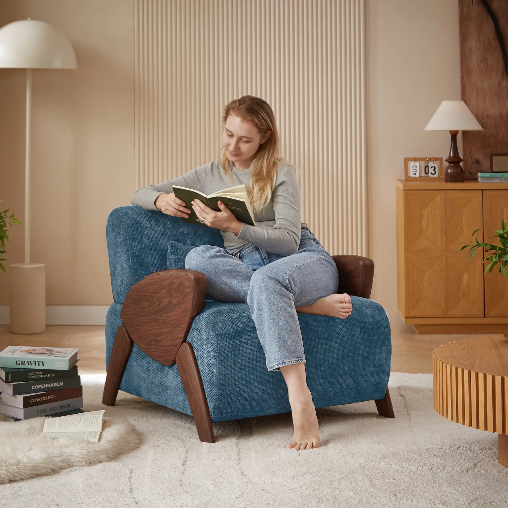 Modern Accent Chair With Comfortable Plush Cushion