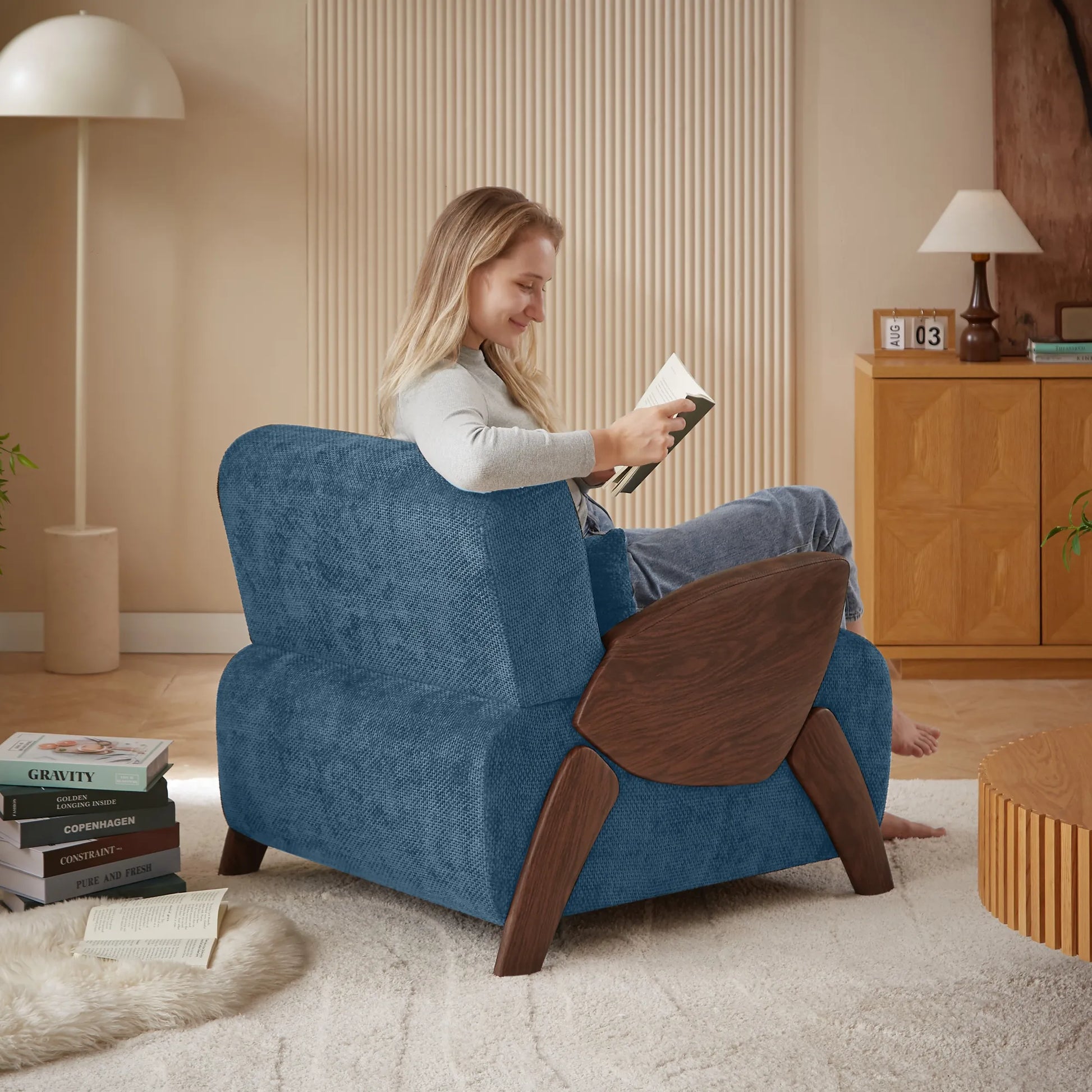 Modern Accent Chair With Comfortable Plush Cushion