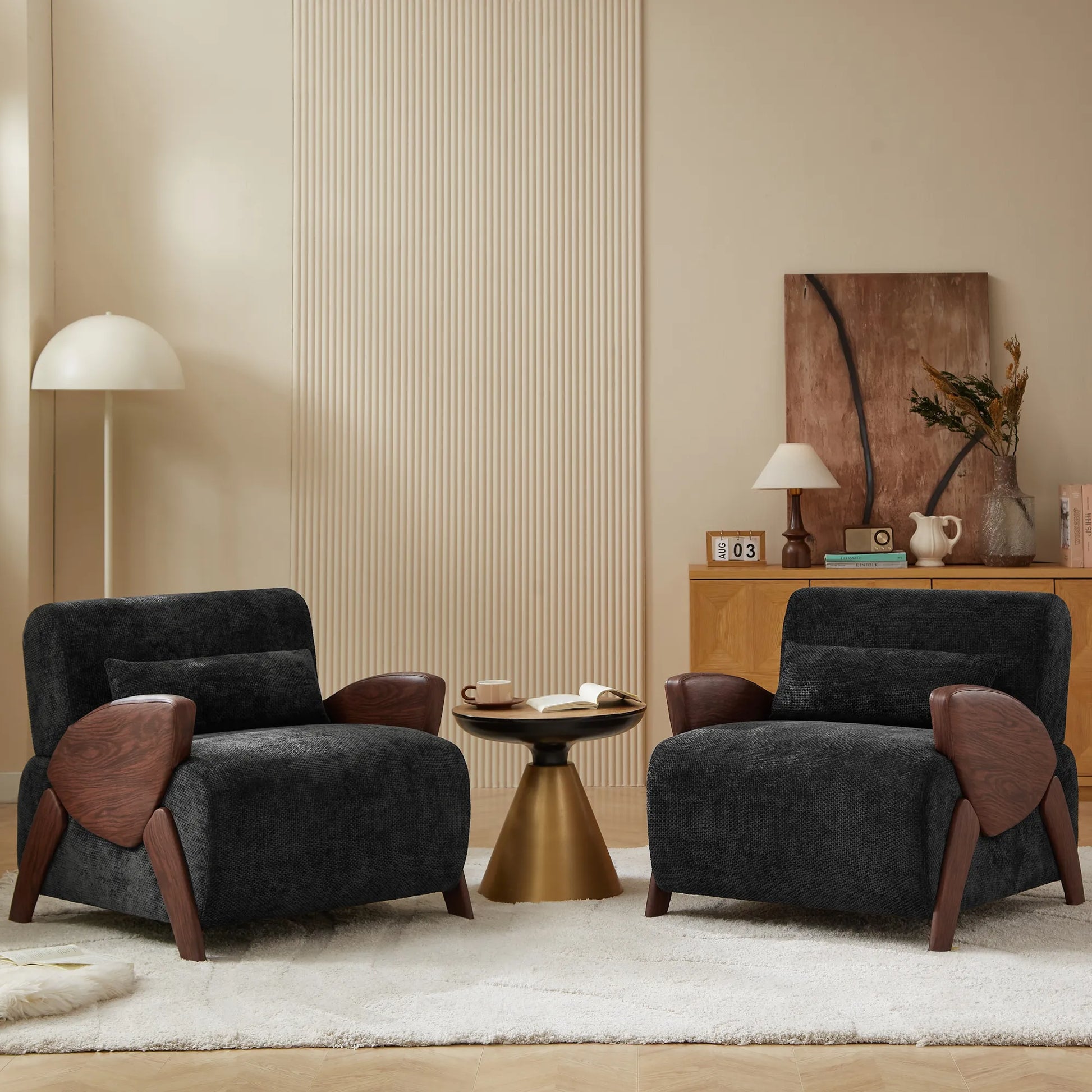 Modern Accent Chair With Comfortable Plush Cushion