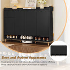 Sleek Modern Shoe Storage Cabinet with Adjustable Shelves