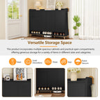 Sleek Modern Shoe Storage Cabinet with Adjustable Shelves
