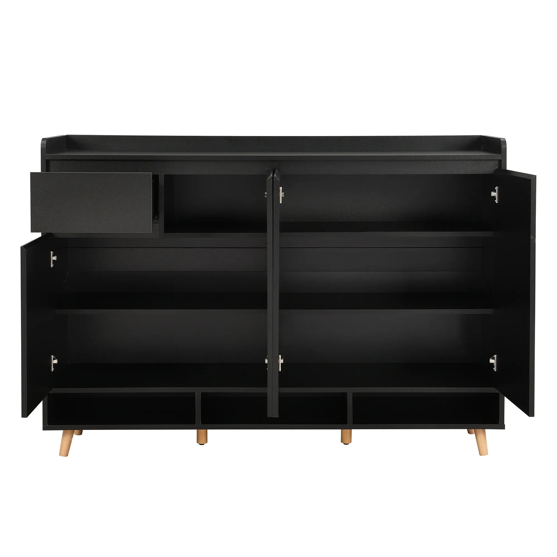 Sleek Modern Shoe Storage Cabinet with Adjustable Shelves