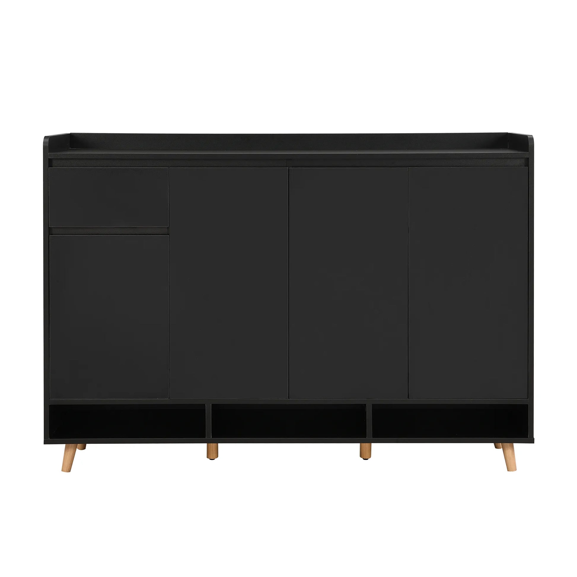 Sleek Modern Shoe Storage Cabinet with Adjustable Shelves