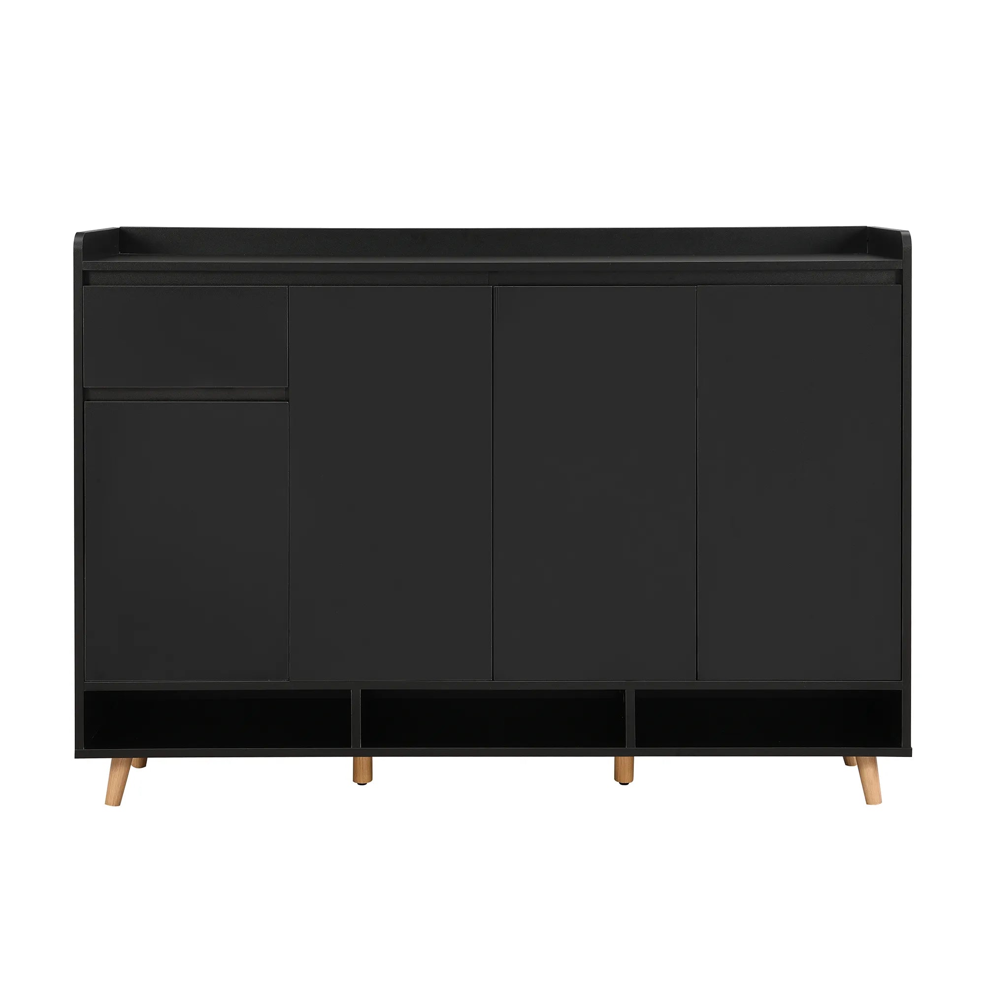 Sleek Modern Shoe Storage Cabinet with Adjustable Shelves