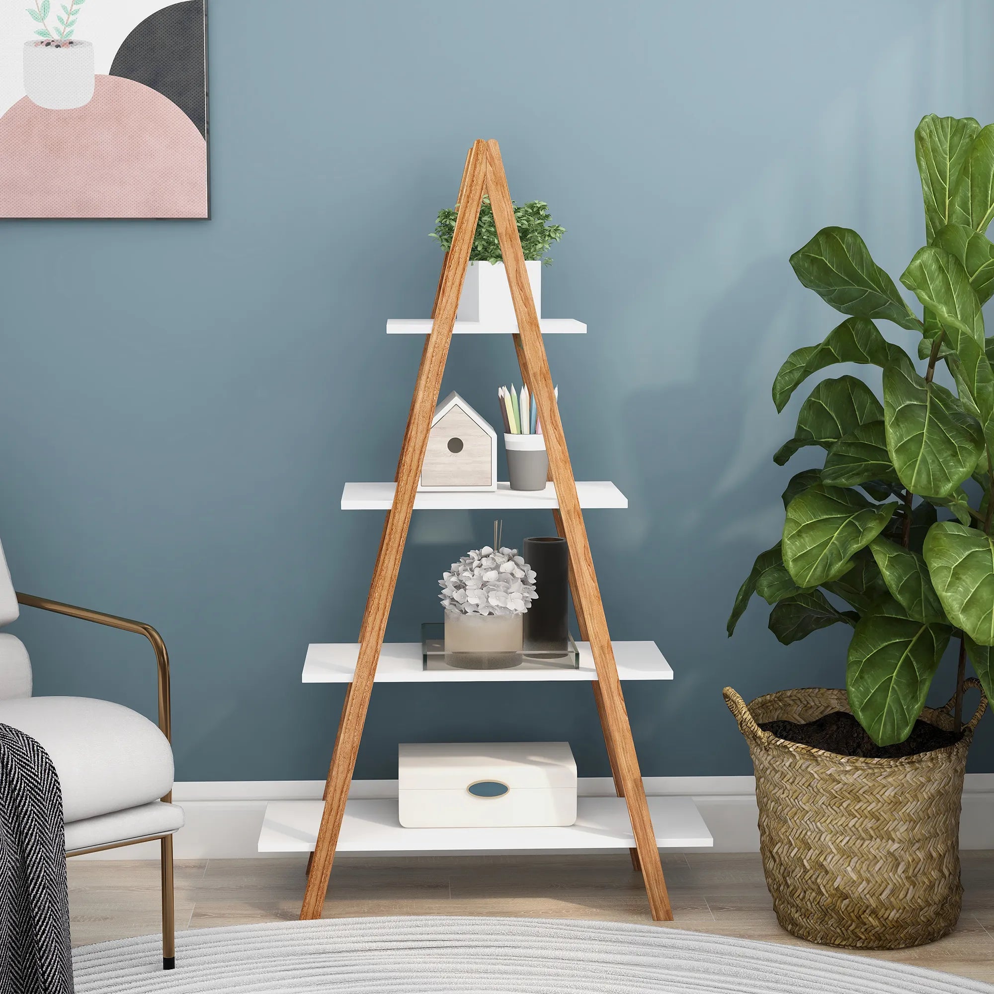 Solid A Frame Ladder Display Shelf