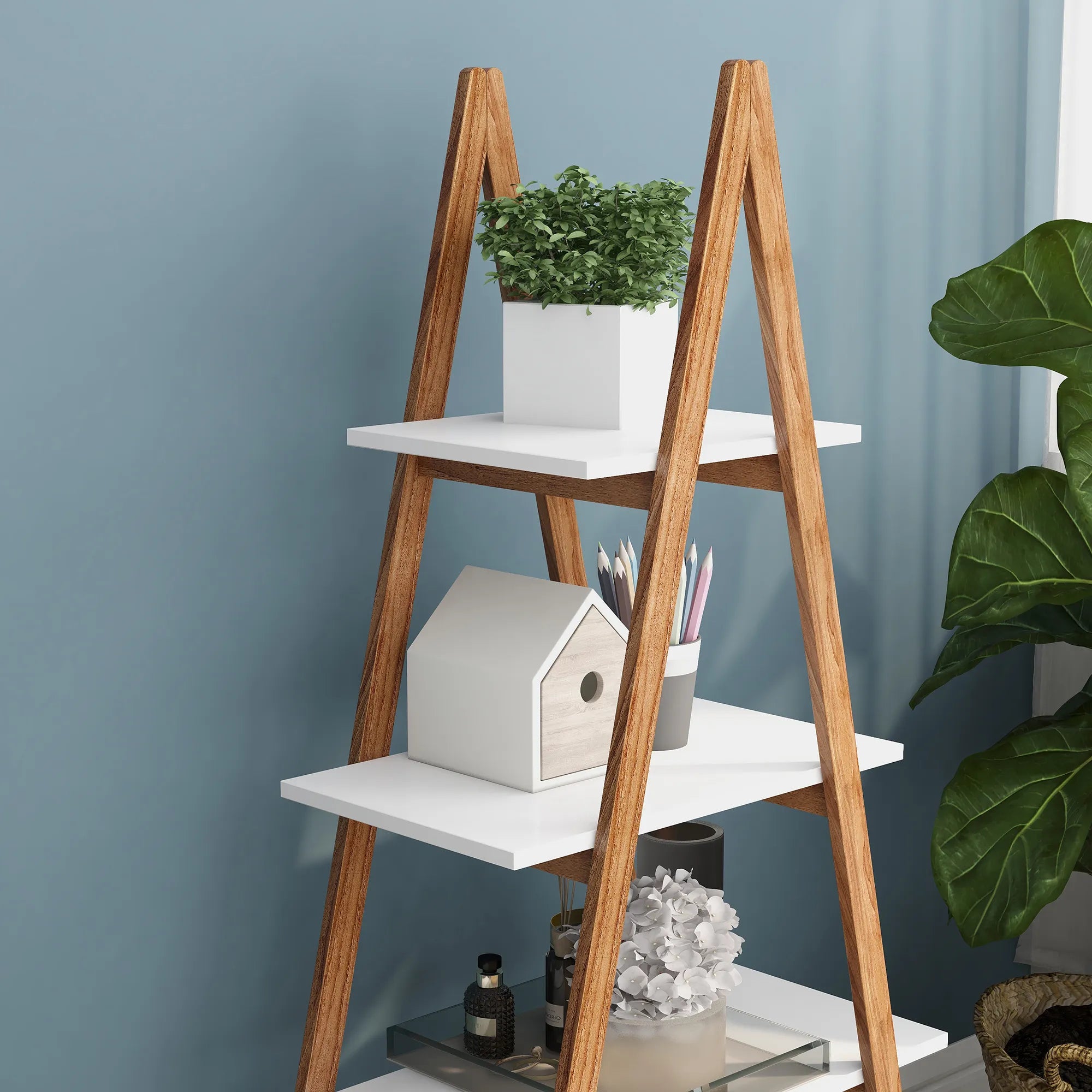 Solid A Frame Ladder Display Shelf