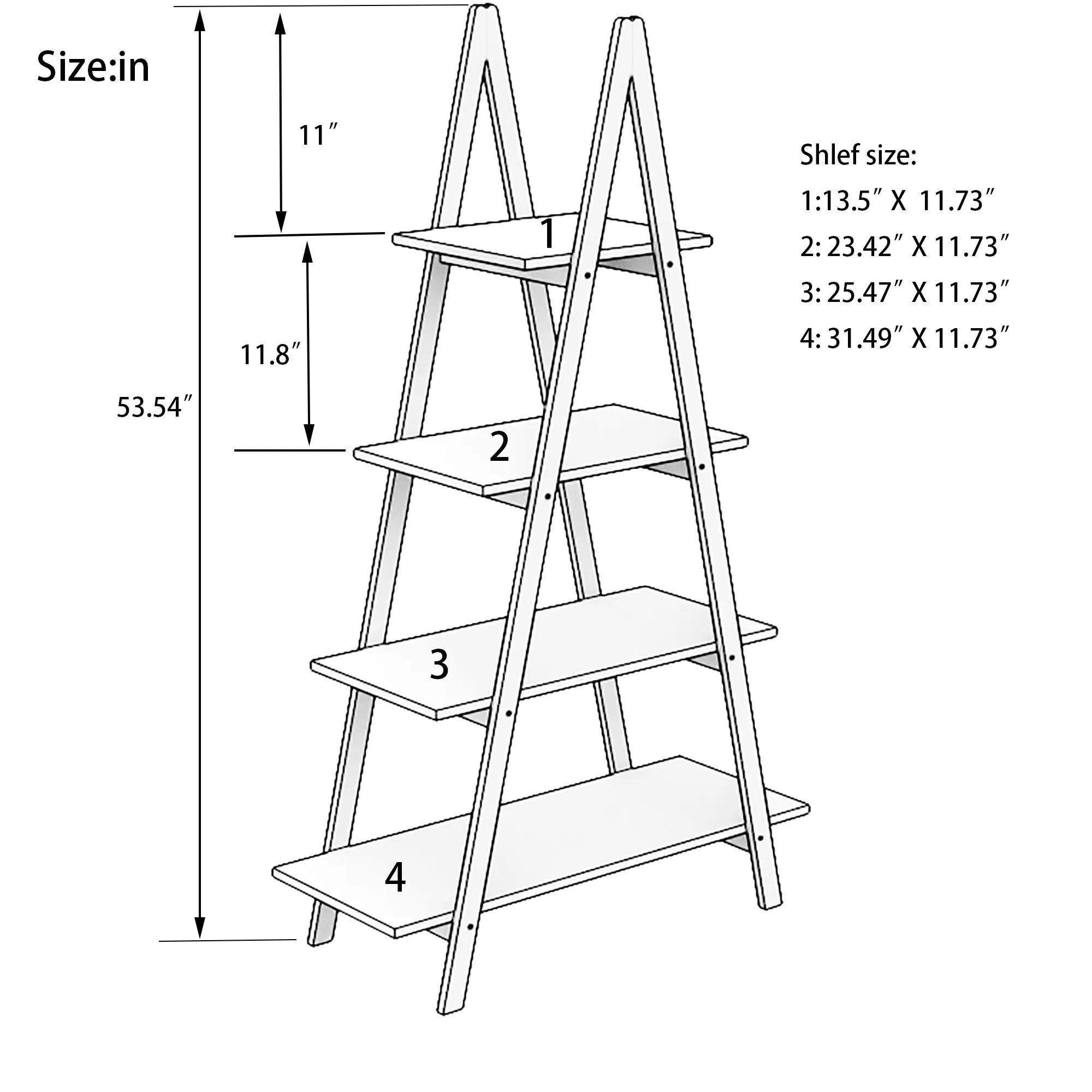 Solid A Frame Ladder Display Shelf