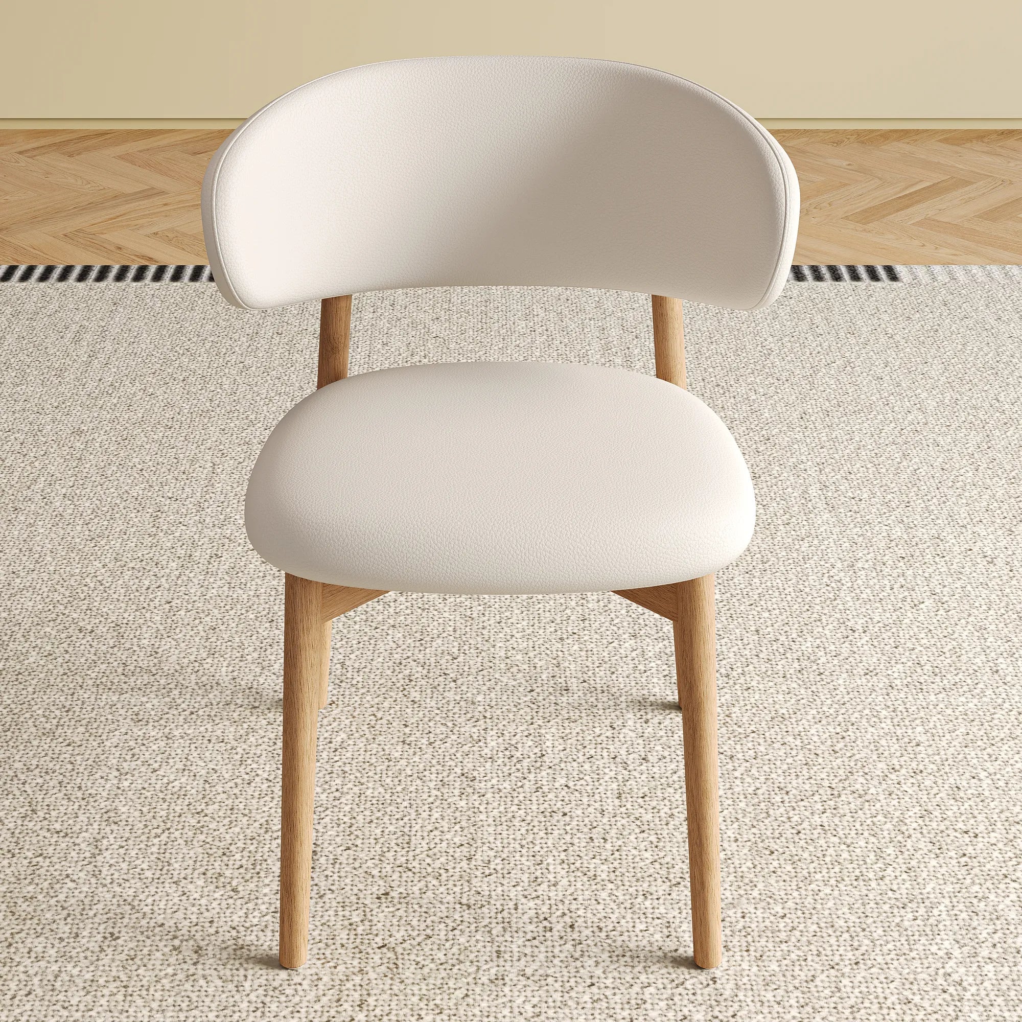 Stylish Mid-Century Modern Wooden Dining Chair Set