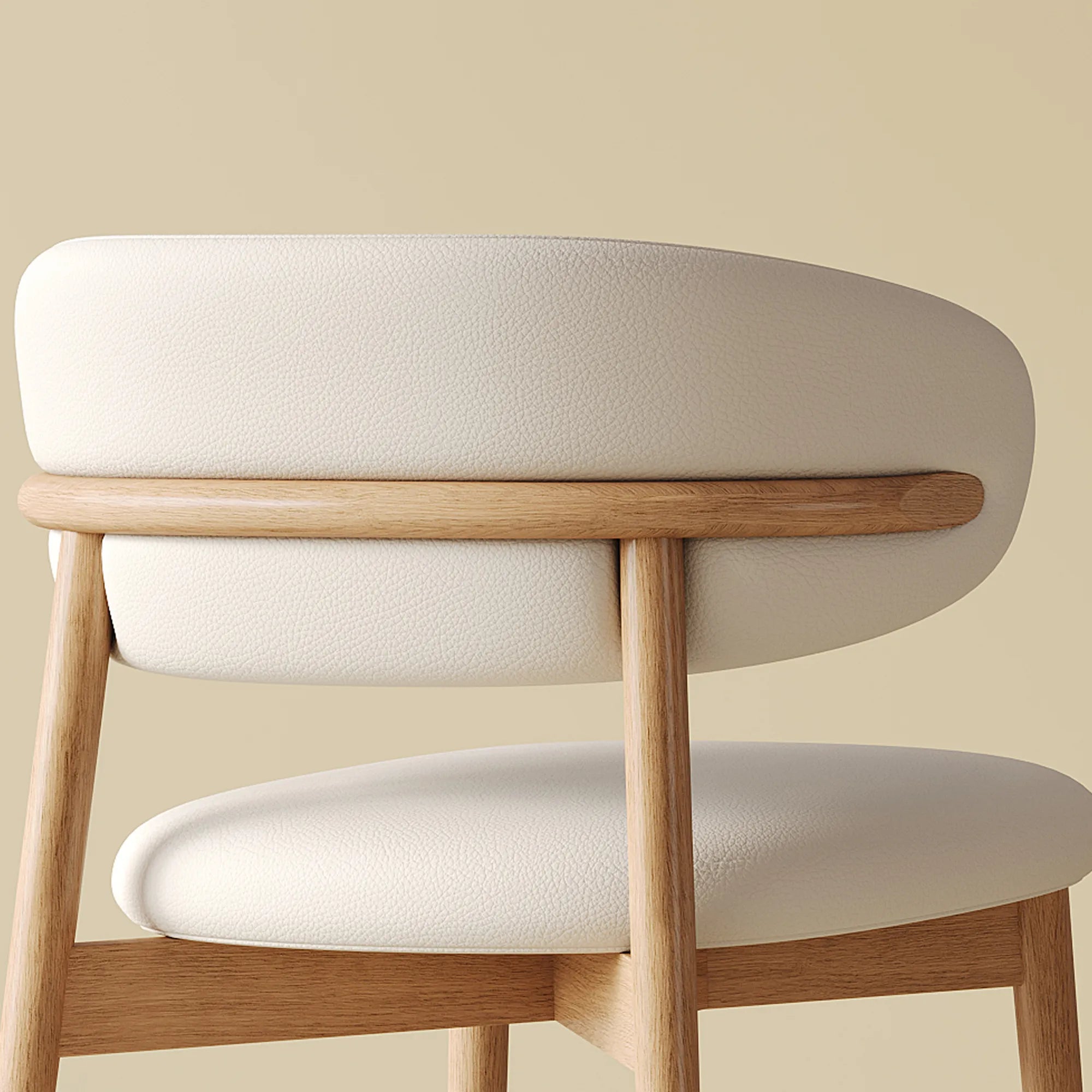 Stylish Mid-Century Modern Wooden Dining Chair Set