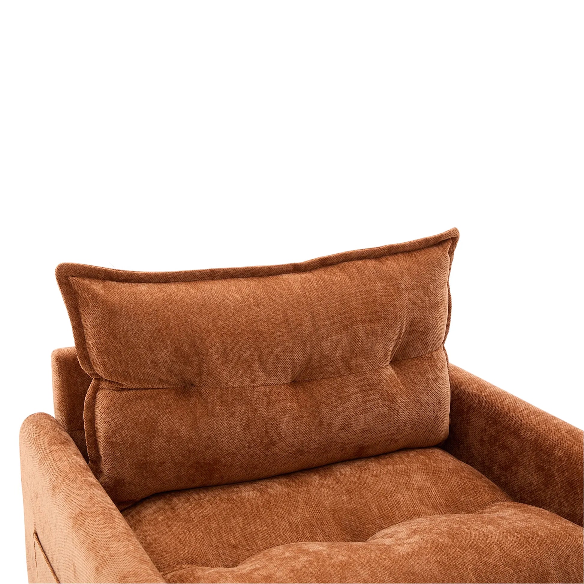 Swivel Barrel Accent Chair, Mid-Century Modern Armchair with Padded Seat