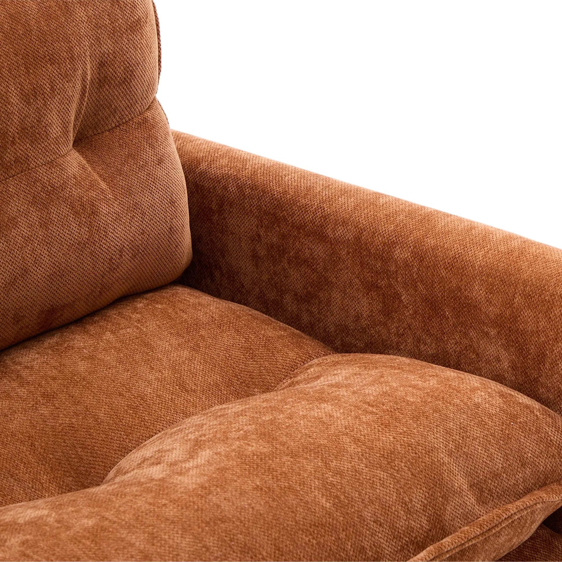 Swivel Barrel Accent Chair, Mid-Century Modern Armchair with Padded Seat