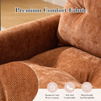 Swivel Barrel Accent Chair, Mid-Century Modern Armchair with Padded Seat