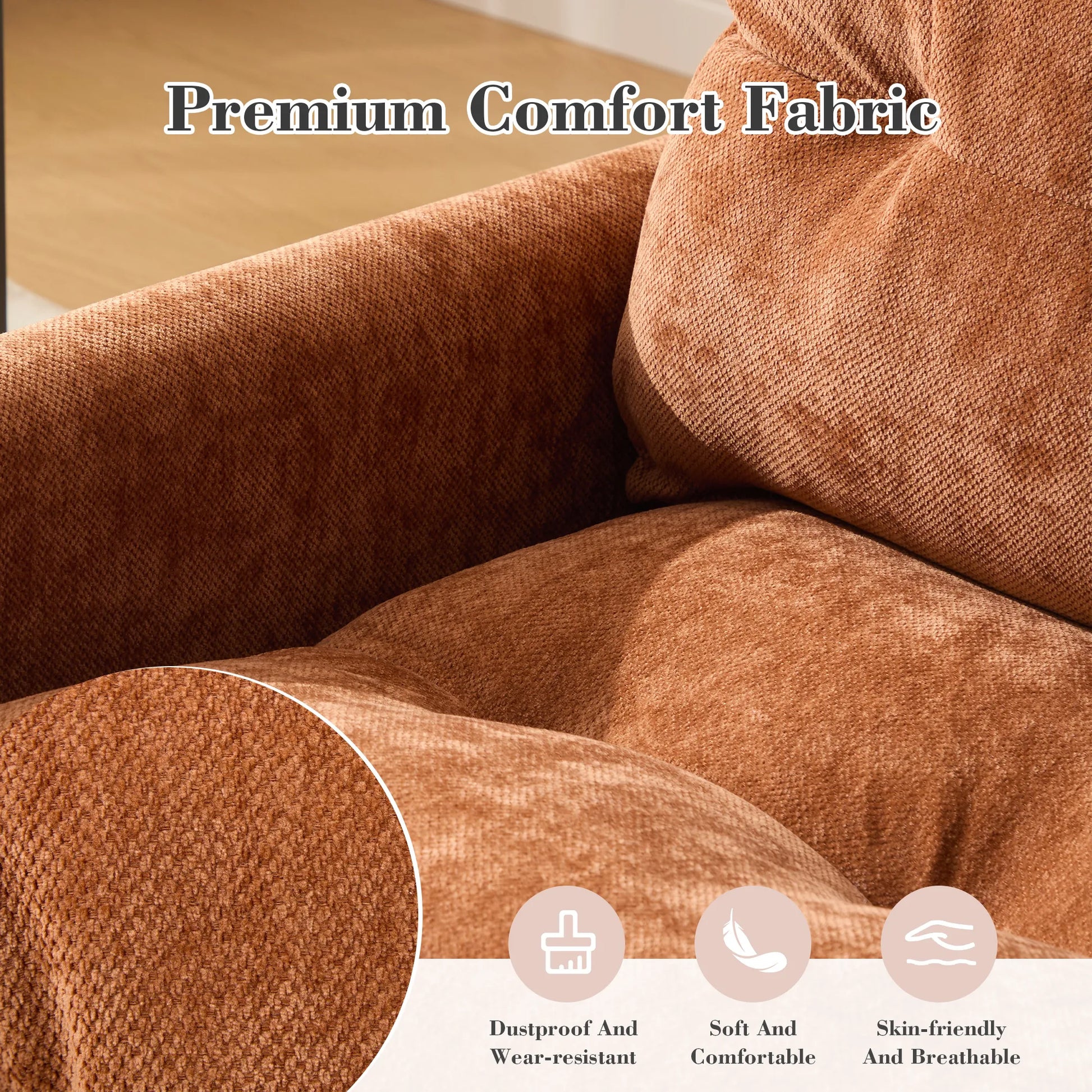 Swivel Barrel Accent Chair, Mid-Century Modern Armchair with Padded Seat