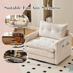 Swivel Barrel Accent Chair, Mid-Century Modern Armchair with Padded Seat