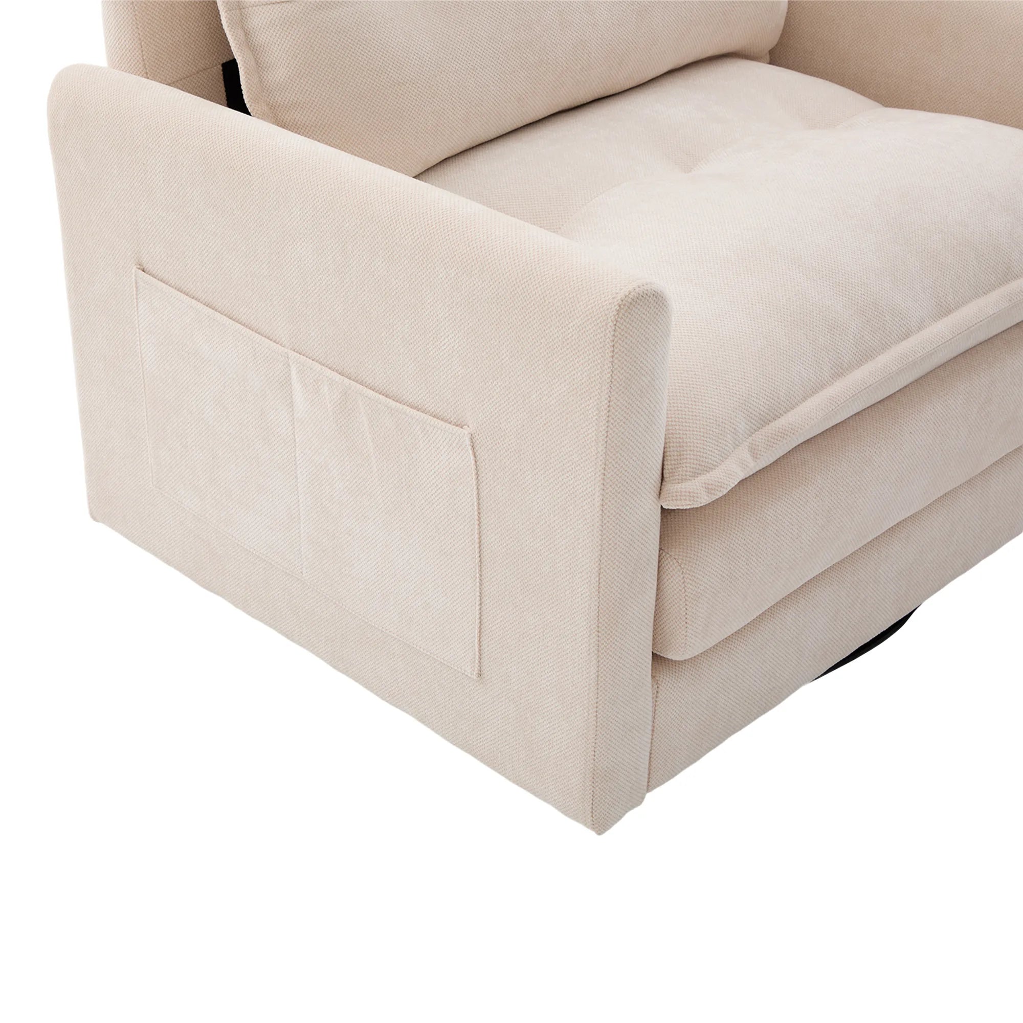 Swivel Barrel Accent Chair, Mid-Century Modern Armchair with Padded Seat