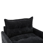 Swivel Barrel Accent Chair, Mid-Century Modern Armchair with Padded Seat