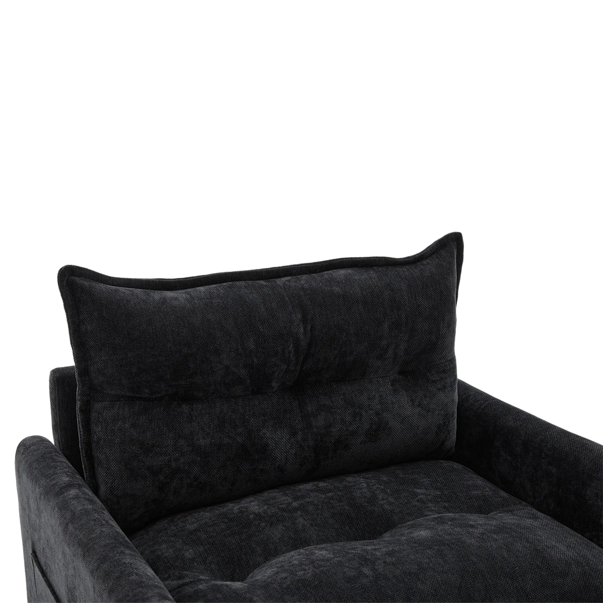 Swivel Barrel Accent Chair, Mid-Century Modern Armchair with Padded Seat