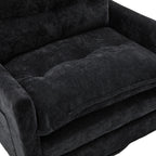 Swivel Barrel Accent Chair, Mid-Century Modern Armchair with Padded Seat