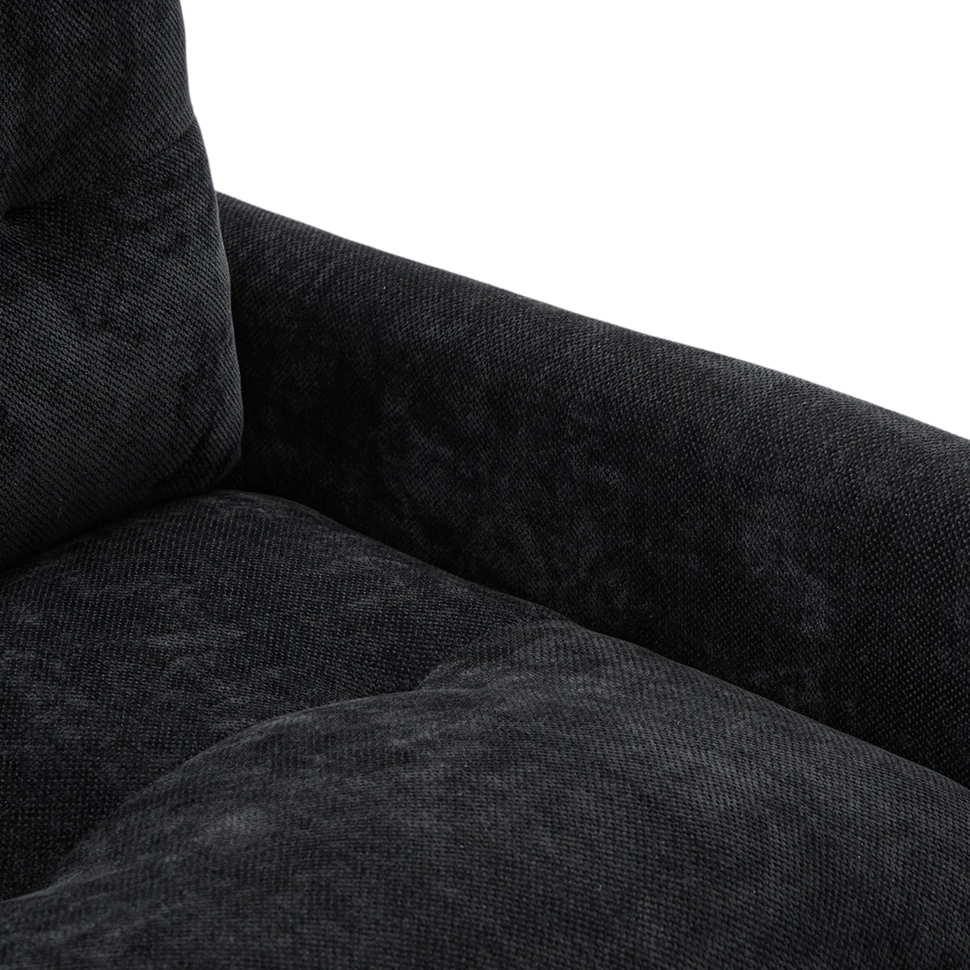 Swivel Barrel Accent Chair, Mid-Century Modern Armchair with Padded Seat