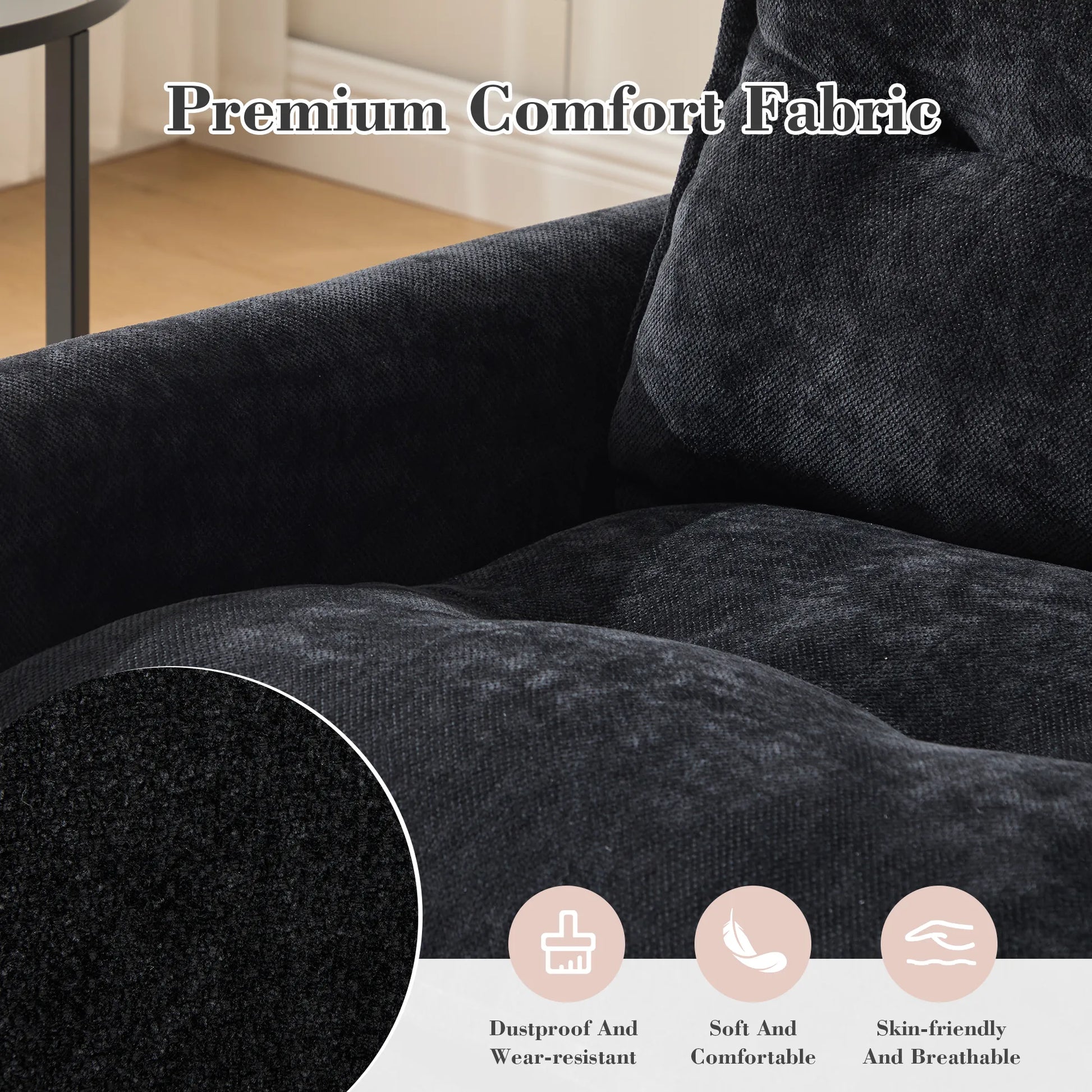 Swivel Barrel Accent Chair, Mid-Century Modern Armchair with Padded Seat