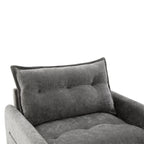 Swivel Barrel Accent Chair, Mid-Century Modern Armchair with Padded Seat