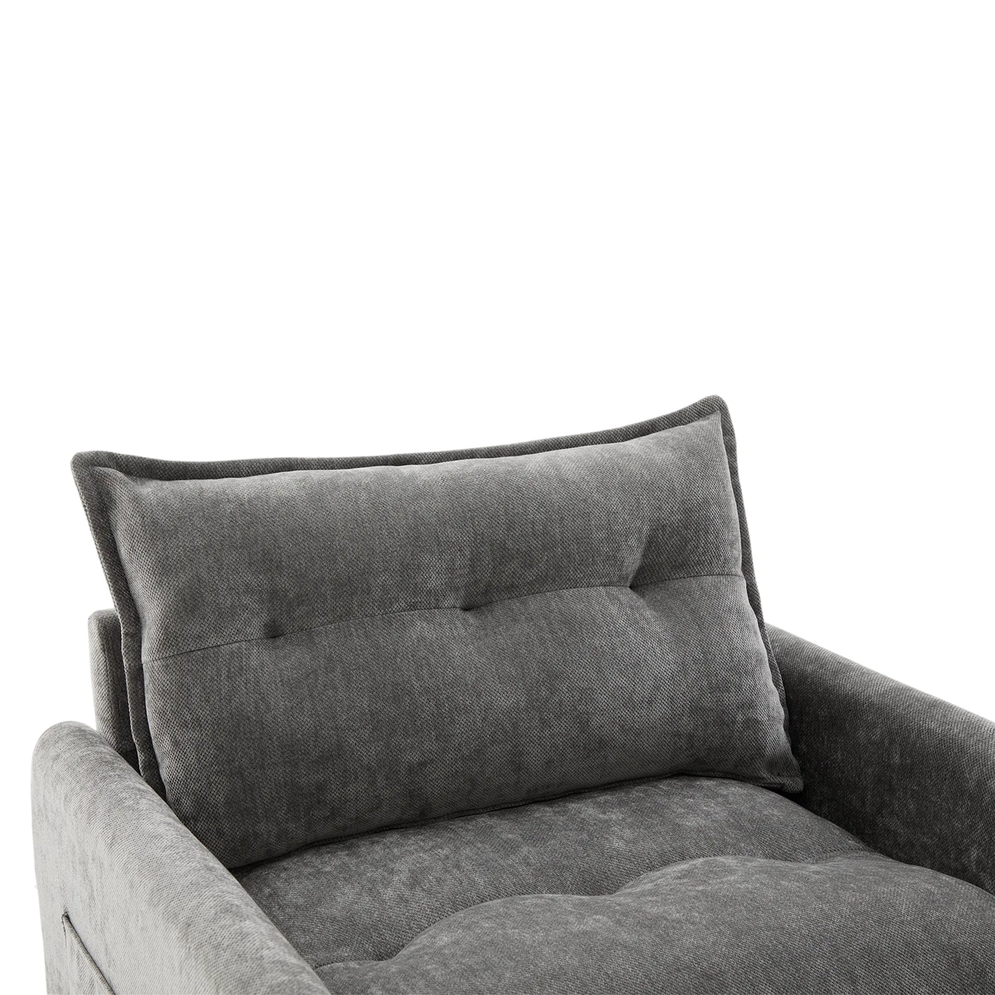 Swivel Barrel Accent Chair, Mid-Century Modern Armchair with Padded Seat